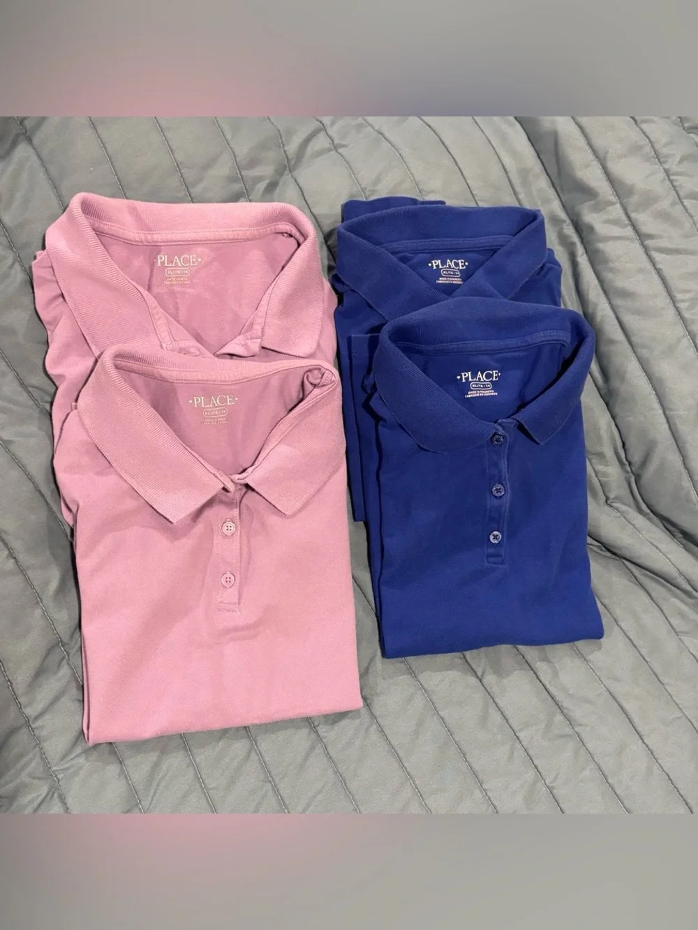 The Children's Place Polo Shirts in Light Pink and Royal Blue